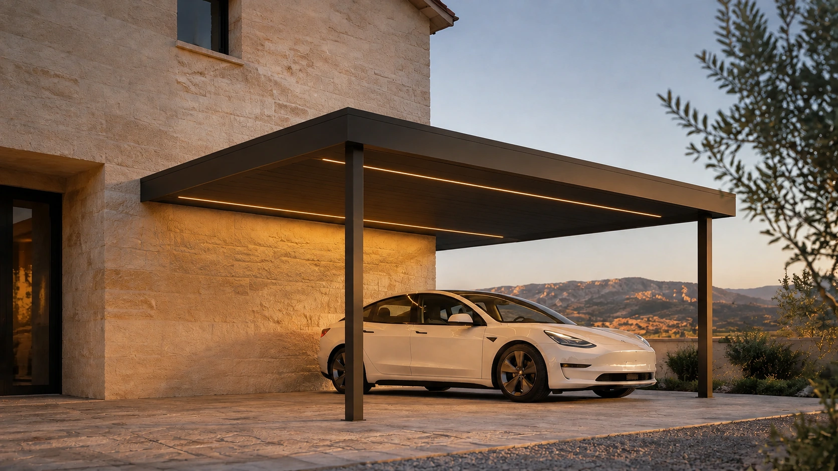 VELOX architectural concept in warm evening light